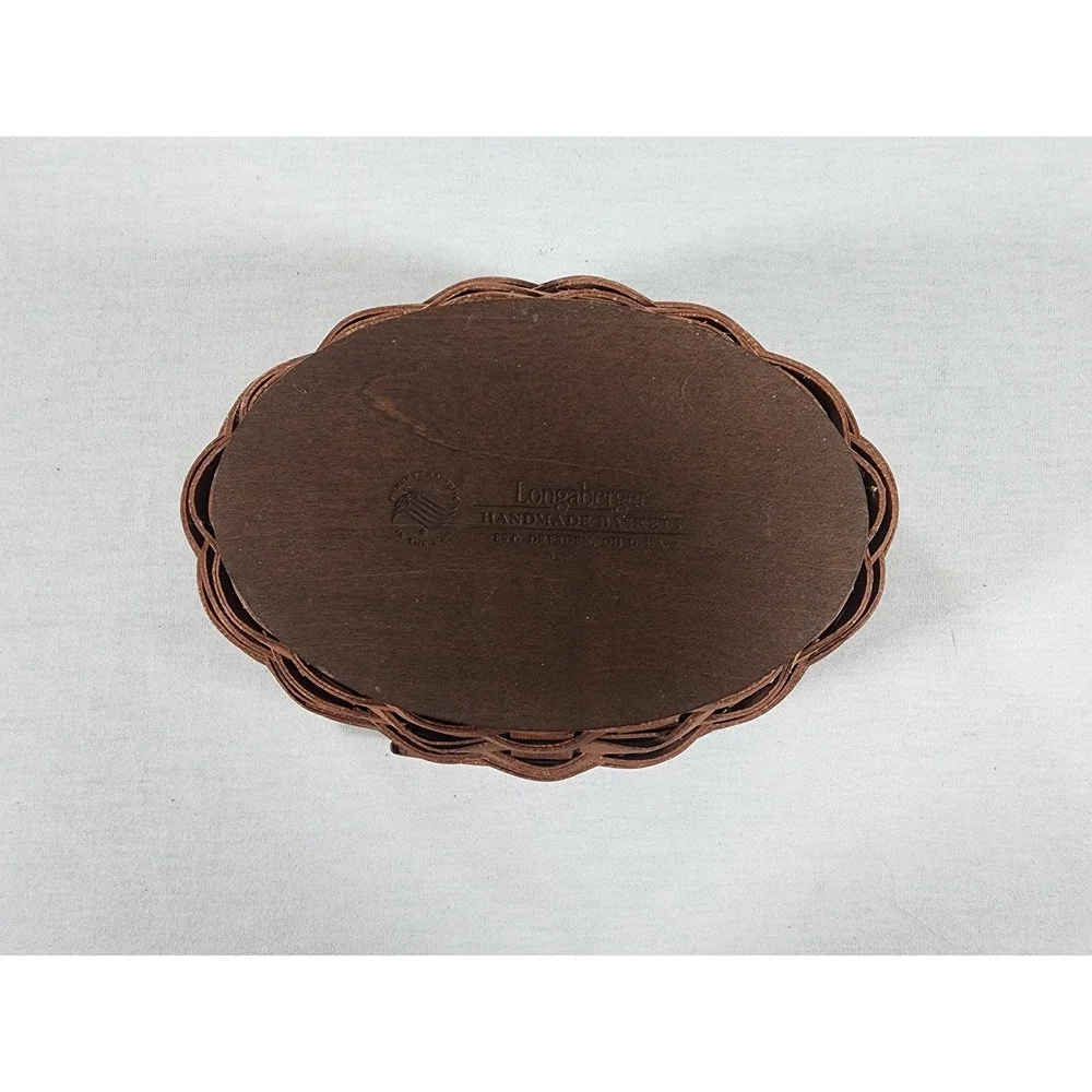 Longaberger Basket Oval Small Woven Wood Handmade USA Farmhouse Grannycore Farm
